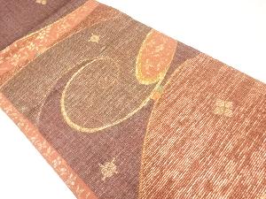 唐草に花模様織出し袋帯